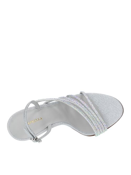 Sandali modello SCARLET in tessuto glitterato e cristalli LE SILLA | 8526S100ARGENTO